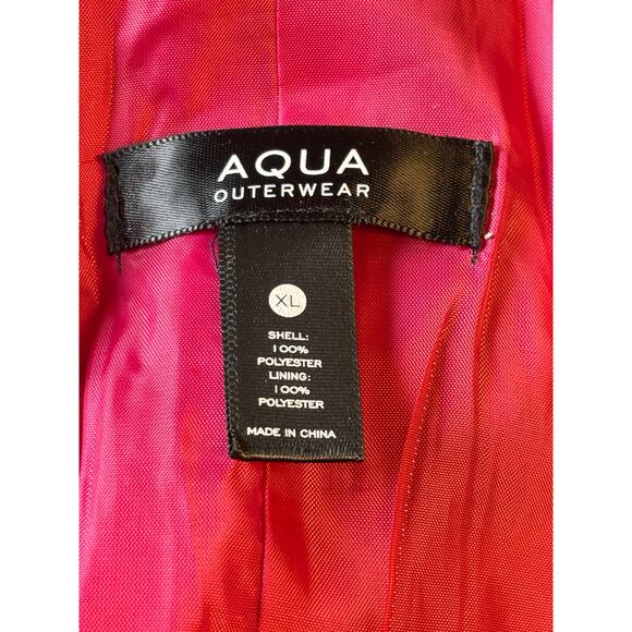 AQUA Pink Plaid Belted Coat XL Double Breasted Outerwear NWT $178 - Picture 4 of 7